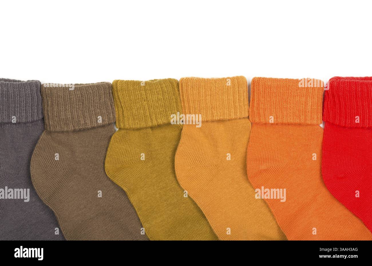 Colored socks isolated on white background Stock Photo