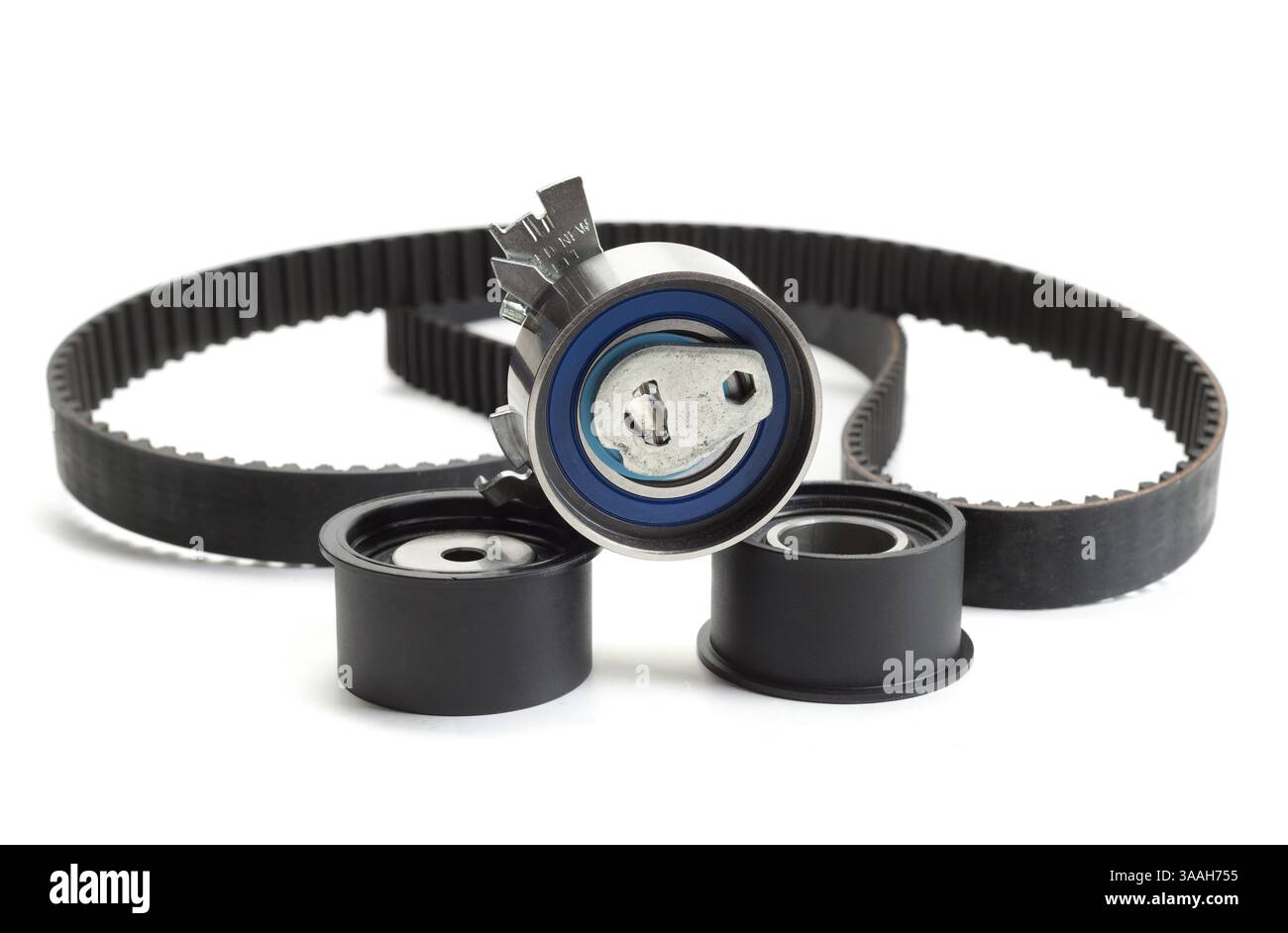 Still Life Belt and roller. Isolate on white Stock Photo