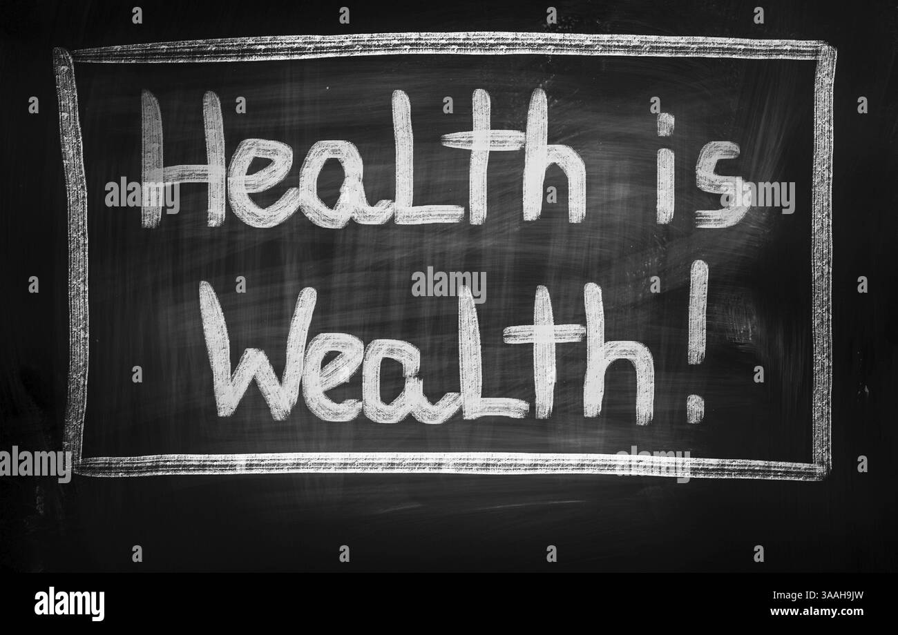 Health Is Wealth Concept Stock Photo