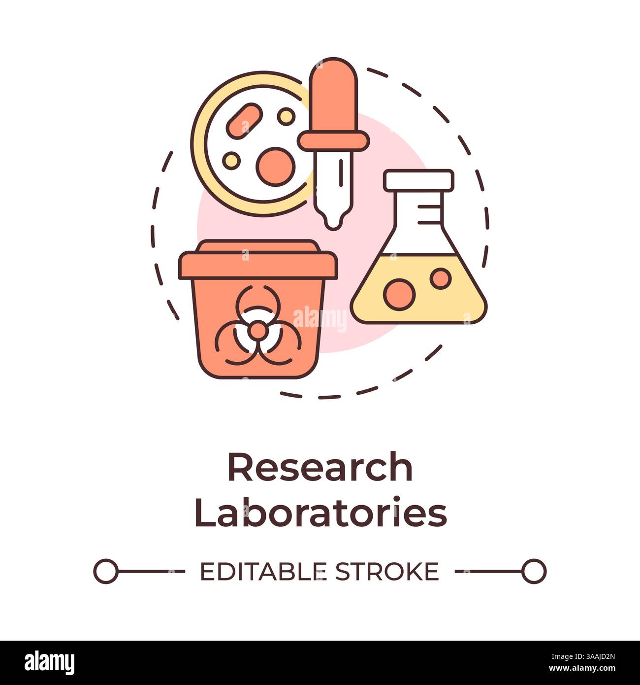 Research laboratories multi color concept icon Stock Vector