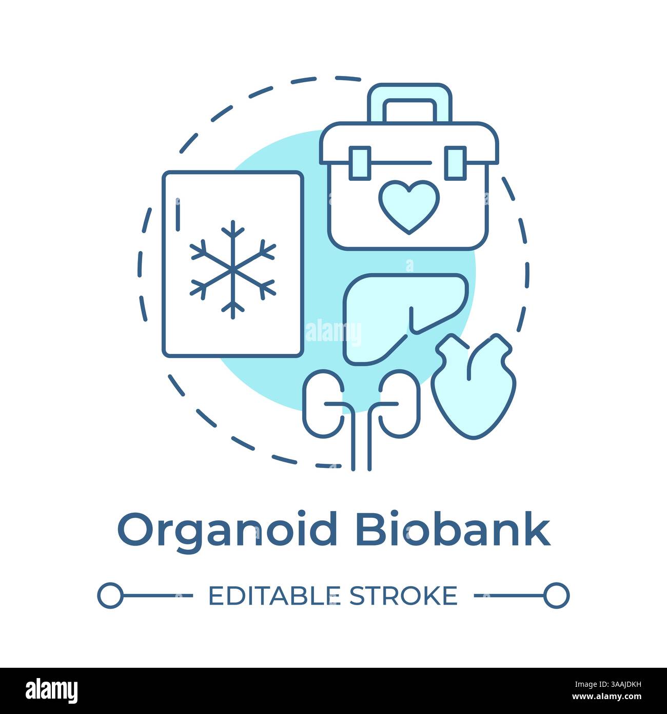 Organoid biobanks soft blue concept icon Stock Vector Image & Art - Alamy