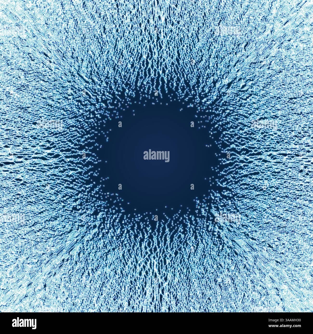 Array with Dynamic Particles. 3D Technology Style. Abstract Background ...