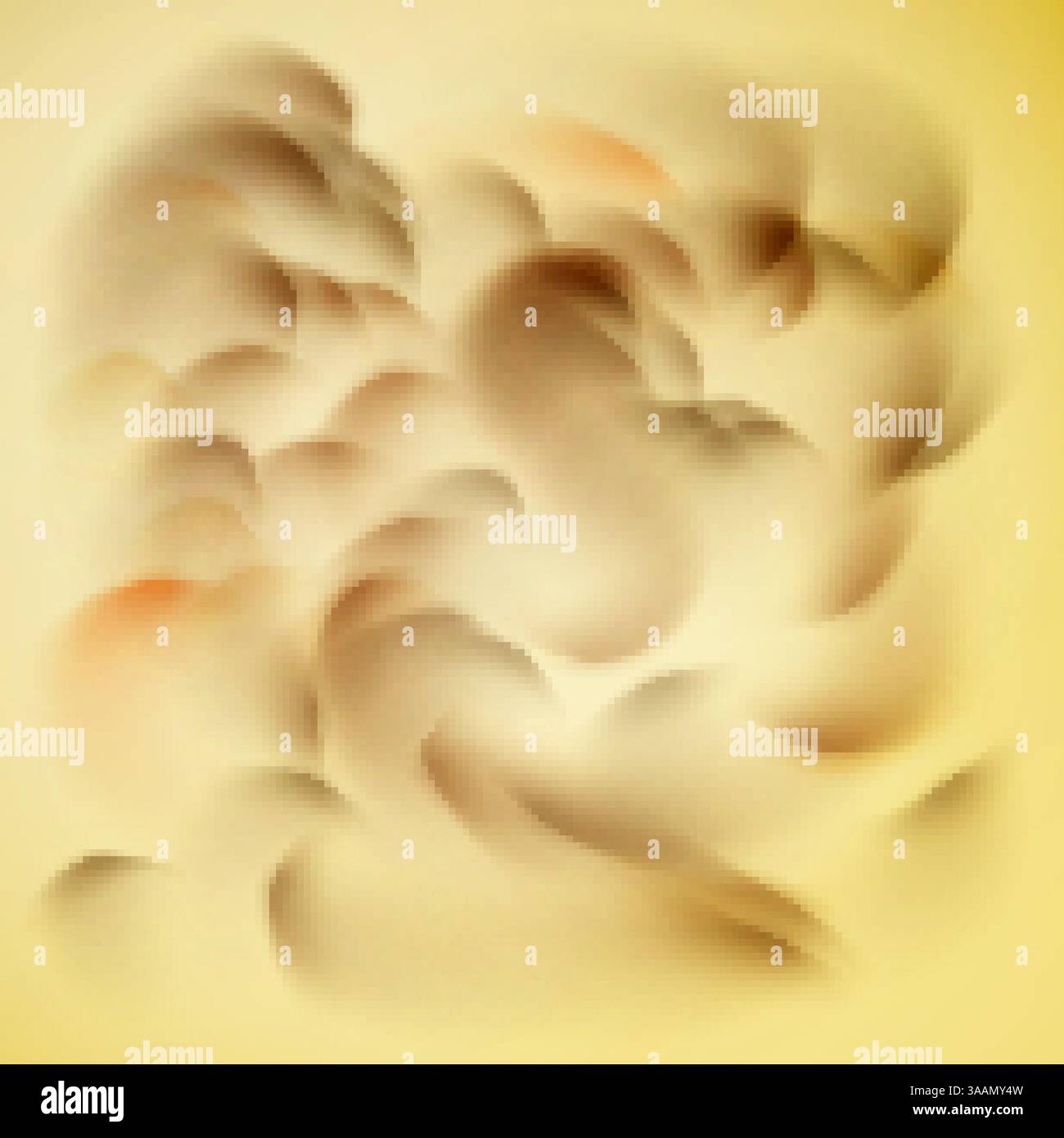 Waves or curls on a beige background. Vector abstract background Stock ...
