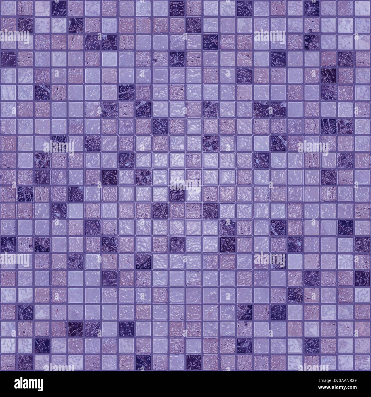 Purple mosaic tiles creating textured background for design projects Stock Photo