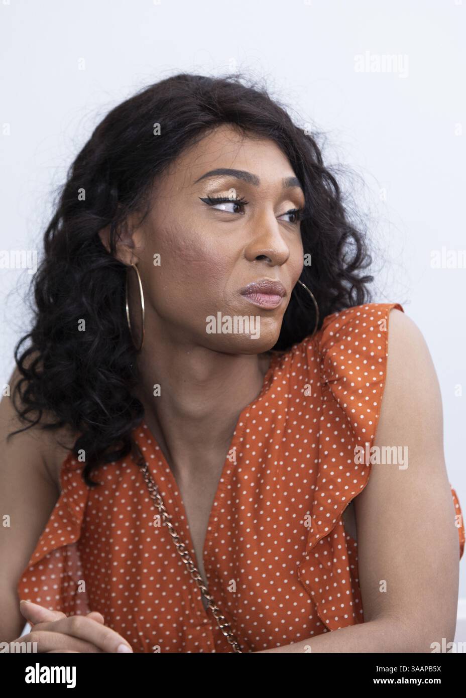 May 25, 2018 - New York, New York, USA - Mj Rodriguez stars in the FX Networks TV Seriesâ€œPOSEâ (Credit Image: © Armando Gallo/ZUMA Studio) Stock Photo