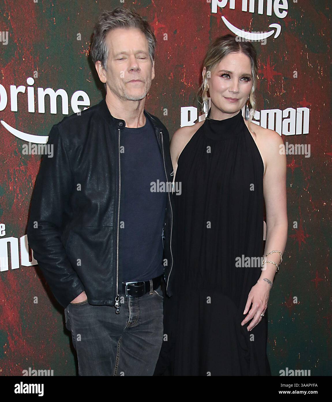 New York, USA. March 31, 2025 Kevin Bacon and Jennifer