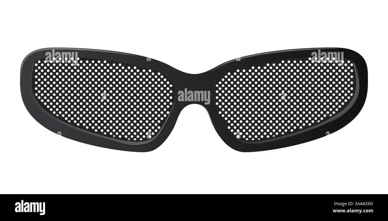 Pinhole glasses are a type of eyewear containing a series of small ...