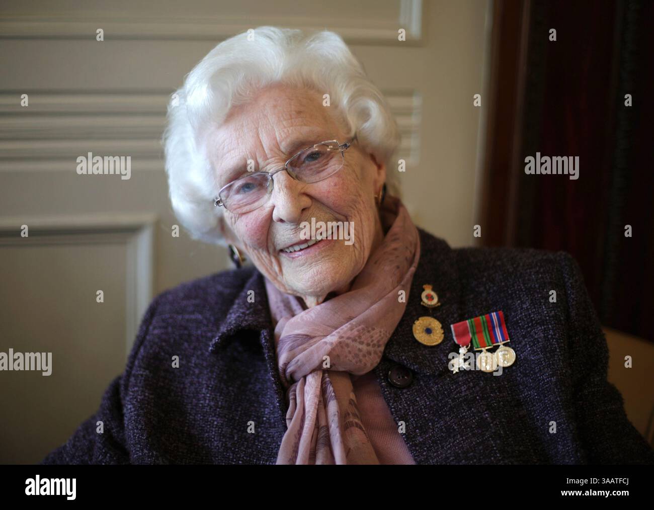 File photo dated 02/04/17 of Bletchley Park veteran Betty Webb during ...