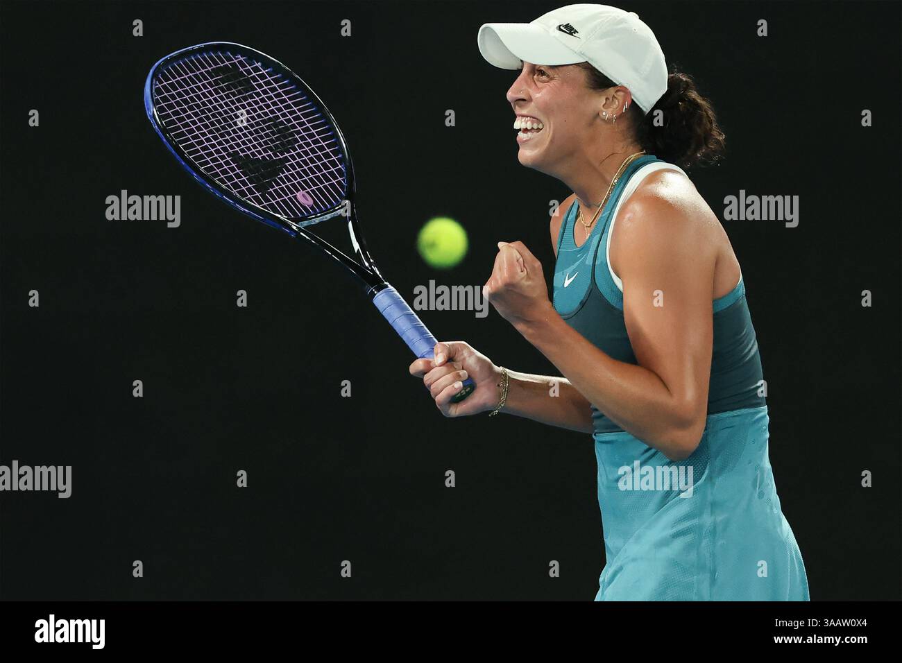 American tennis player Madison Keys (USA) celebrates at the Australian ...