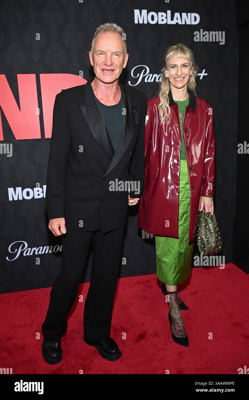 Photo by: NDZ/STAR MAX/IPx 2025 3/31/25 Sting and Mickey Sumner at the ...