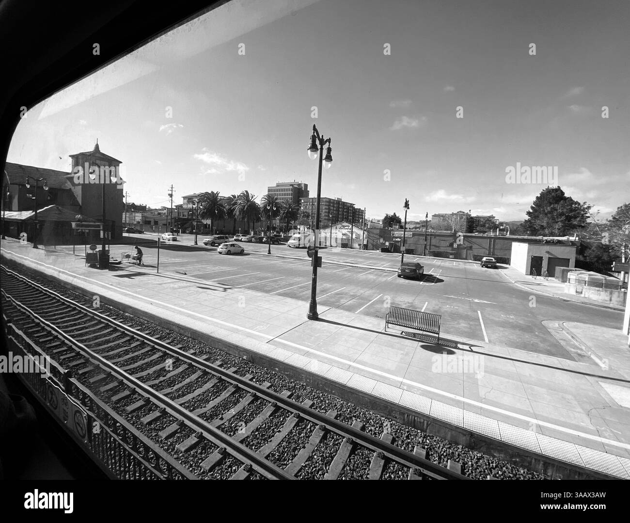 Beautiful view of a railway station - Smartphone Captured Stock Image
