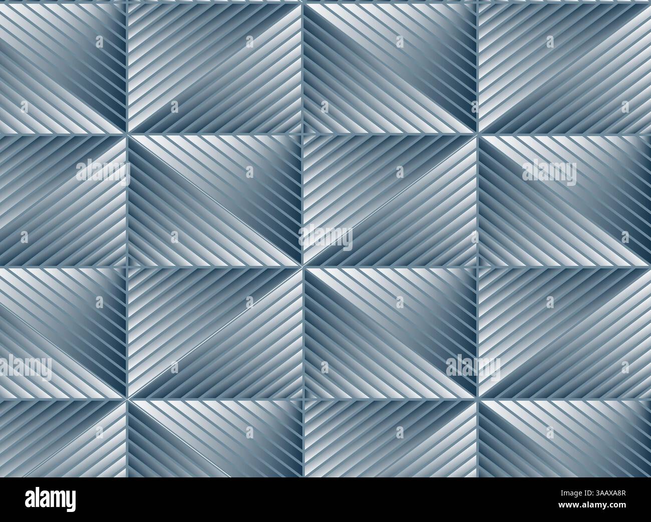 Abstract metallic geometric pattern with symmetrical diagonal lines ...