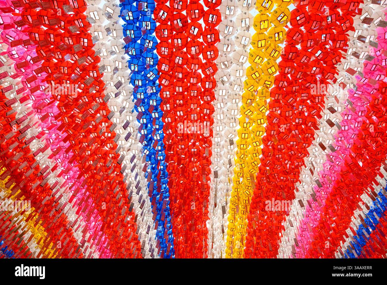 Seoul South Korea 1st Apr 2025 Colored lotus lanterns are being