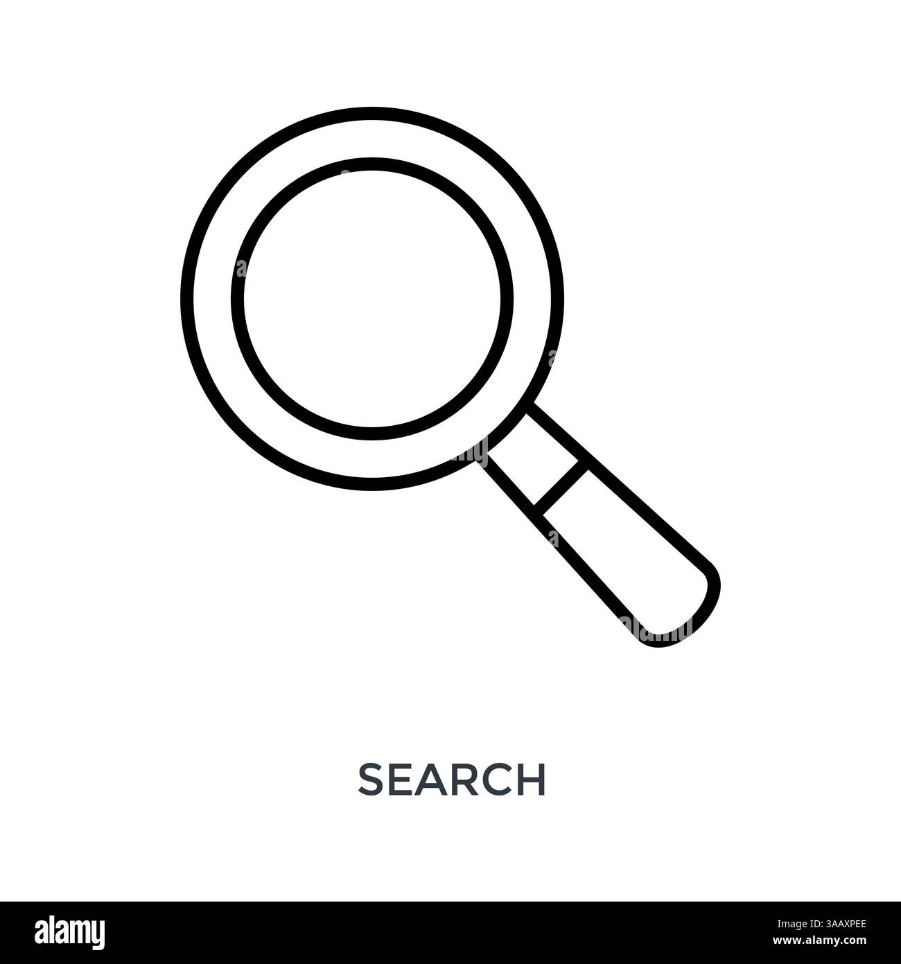 Search Icon Outline Style. Vector Illustration For Graphic Design Stock Vector