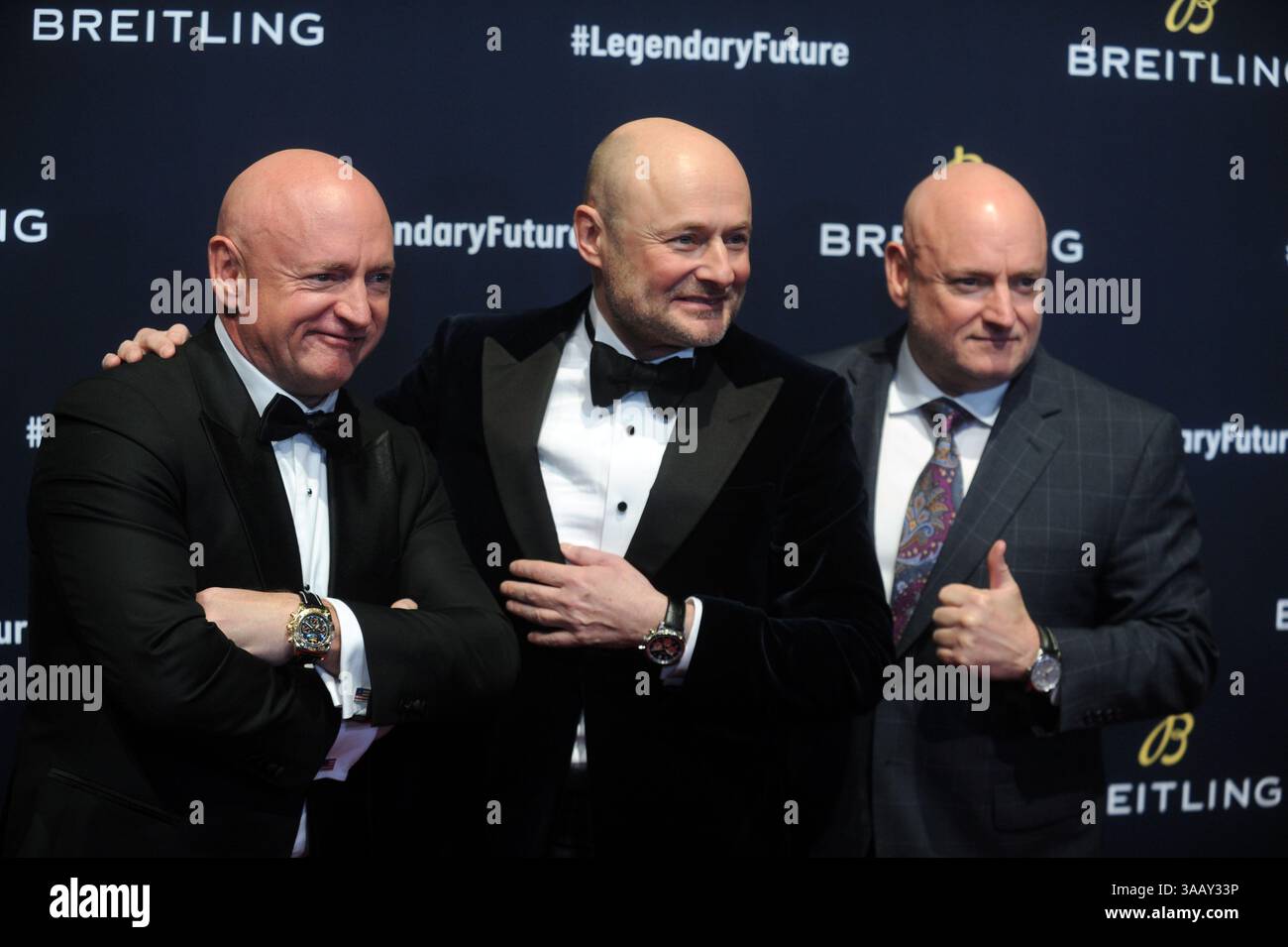 THE BROOKLYN BOROUGH OF NEW YORK Brooklyn, NY - FEBRUARY 22: Mark Kelly, Scott Kelly  attends Breitling Celebrates The North American Stopover of its Global Roadshow at Duggal Greenhouse on February 22, 2018 in the Brooklyn borough of New York City, New York. ...People:  Mark Kelly, Scott Kelly. (Credit Image: © SMG via ZUMA Wire) Stock Photo