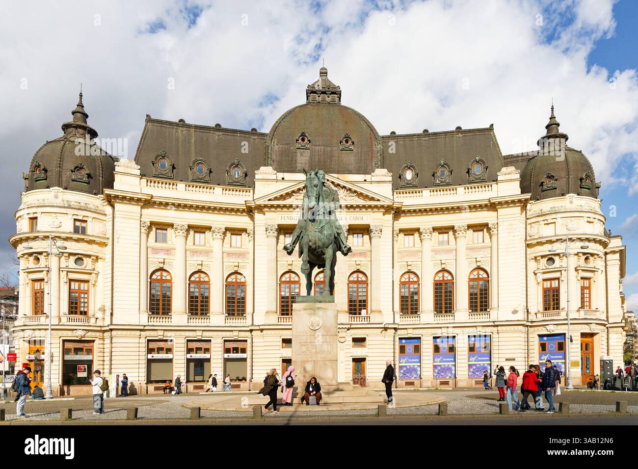 The majestic building of the Fundatia Universitara Carol I on Calea ...