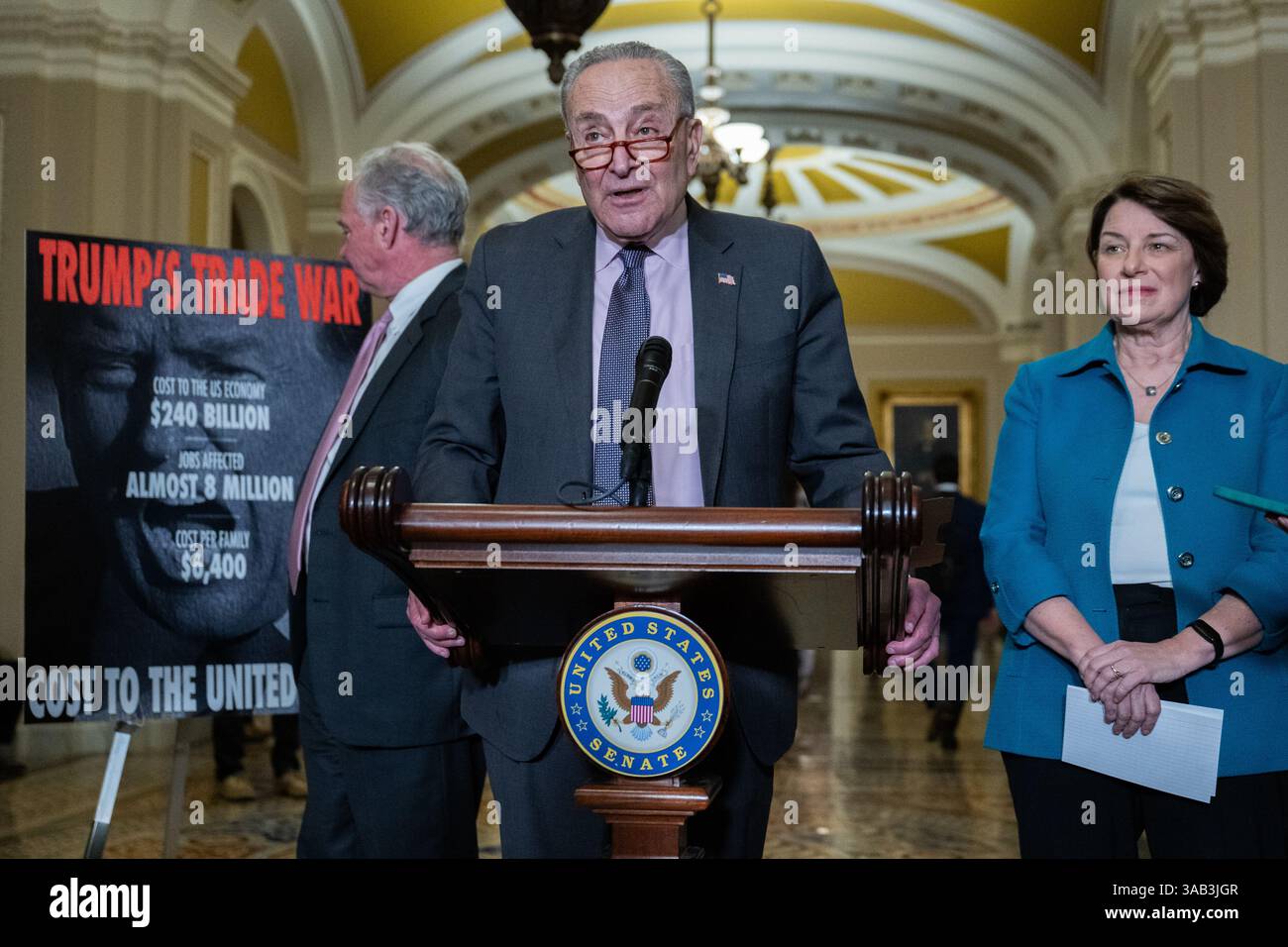 Washington, United States. 01st Apr, 2025. Senate Minority Leader Chuck ...