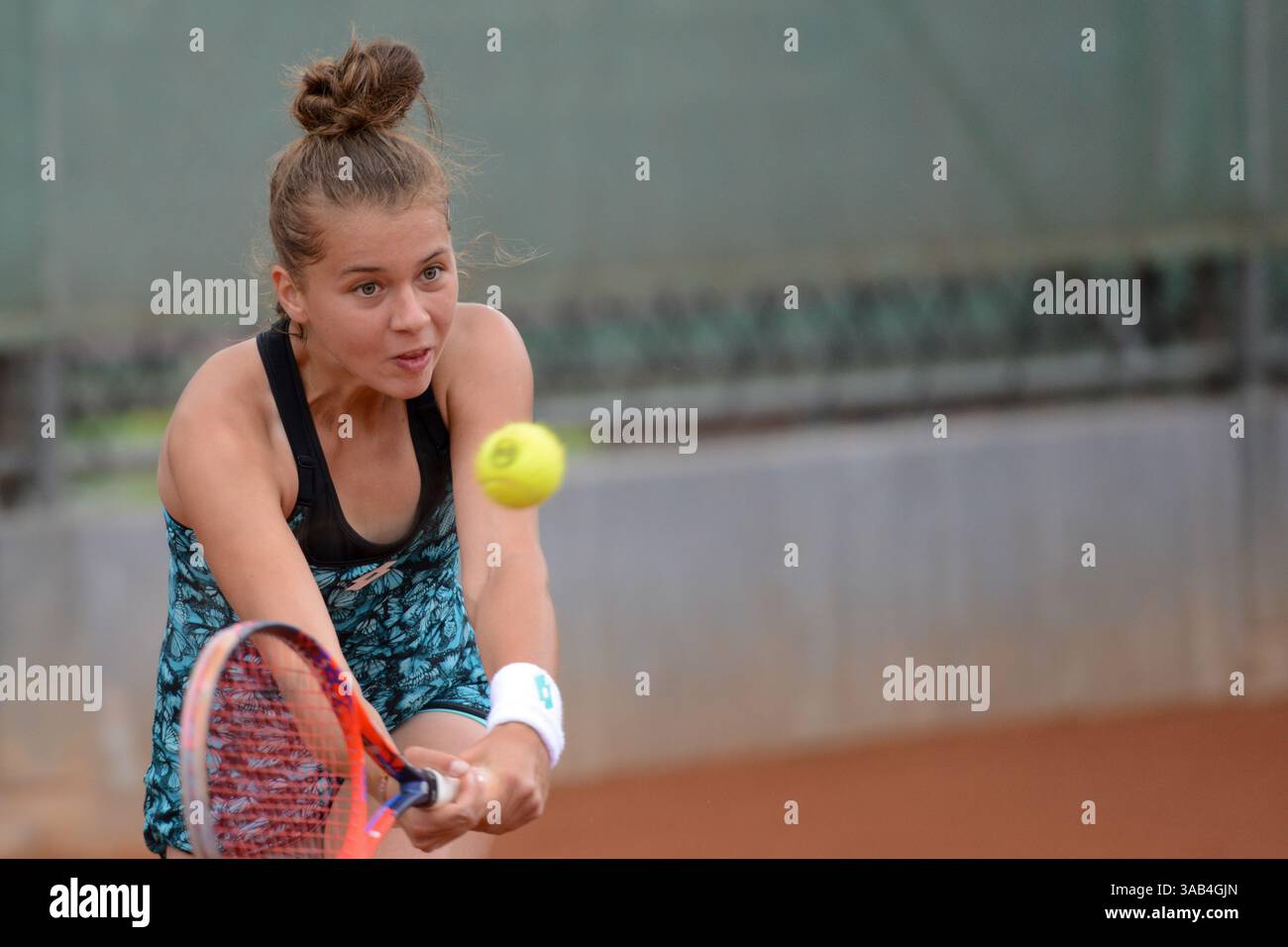 May 16, 2018 - Trnava, Slovakia - MAJA CHWALINSKA of Poland in her first round match in the Empire Slovak Open tennis tournament in Trnava Slovakia (Credit Image: © Christopher Levy via ZUMA Wire) Stock Photo