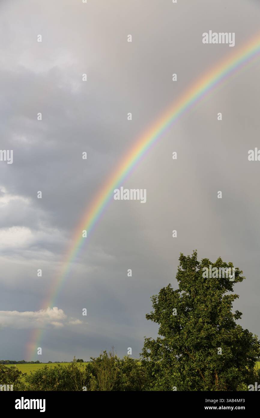 Rainbow in the sky Stock Photo