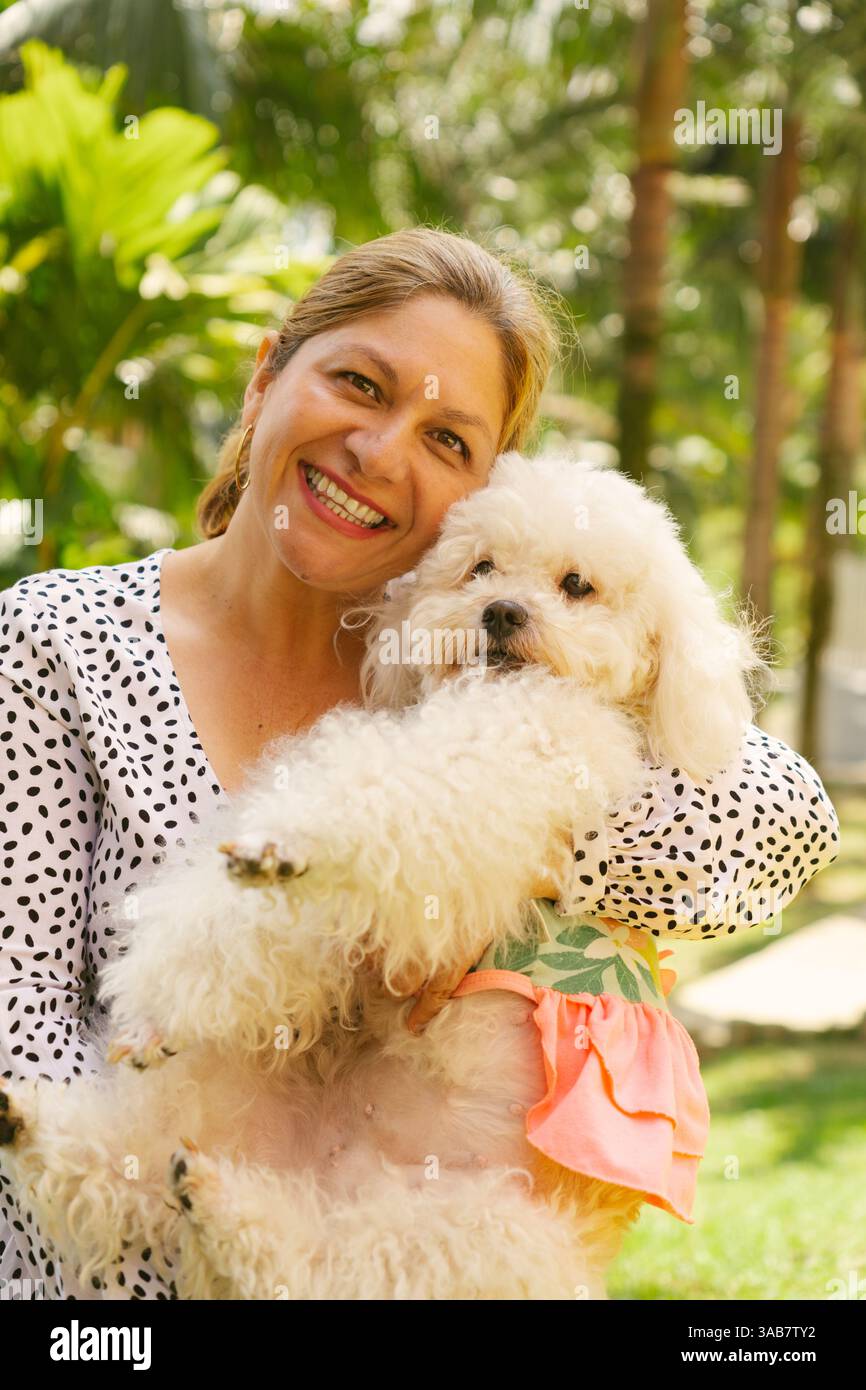 Mature woman dog love hi-res stock photography and images - Alamy