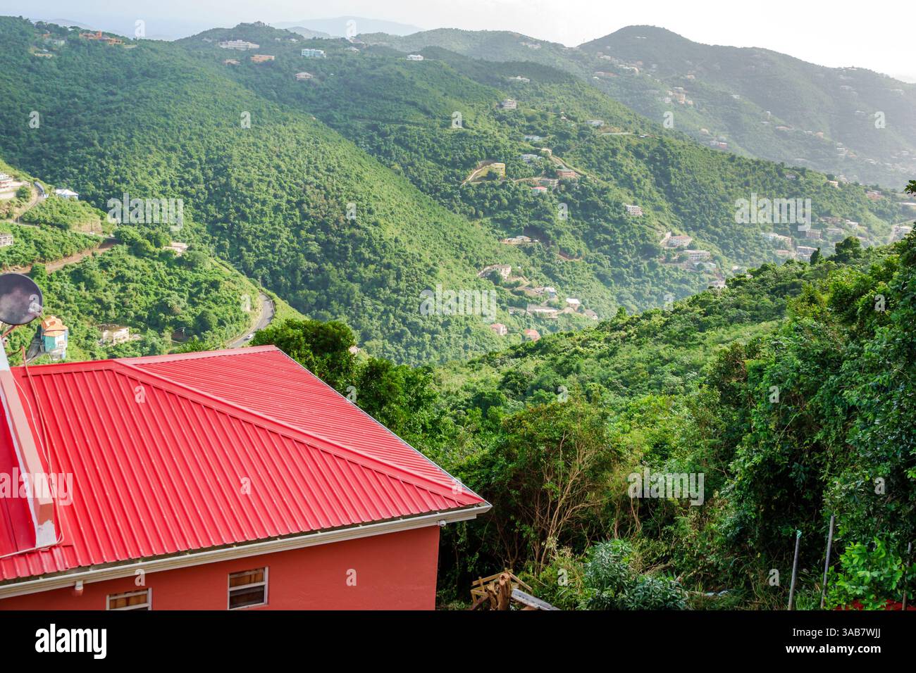 Road Town Tortola,British Virgin Islands BVI,central mountain range ...