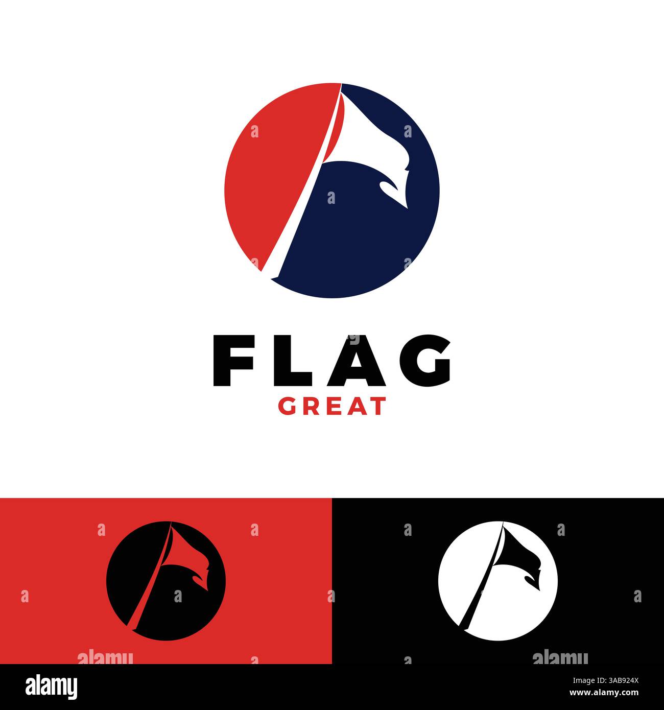 flag icon logo design template Stock Vector
