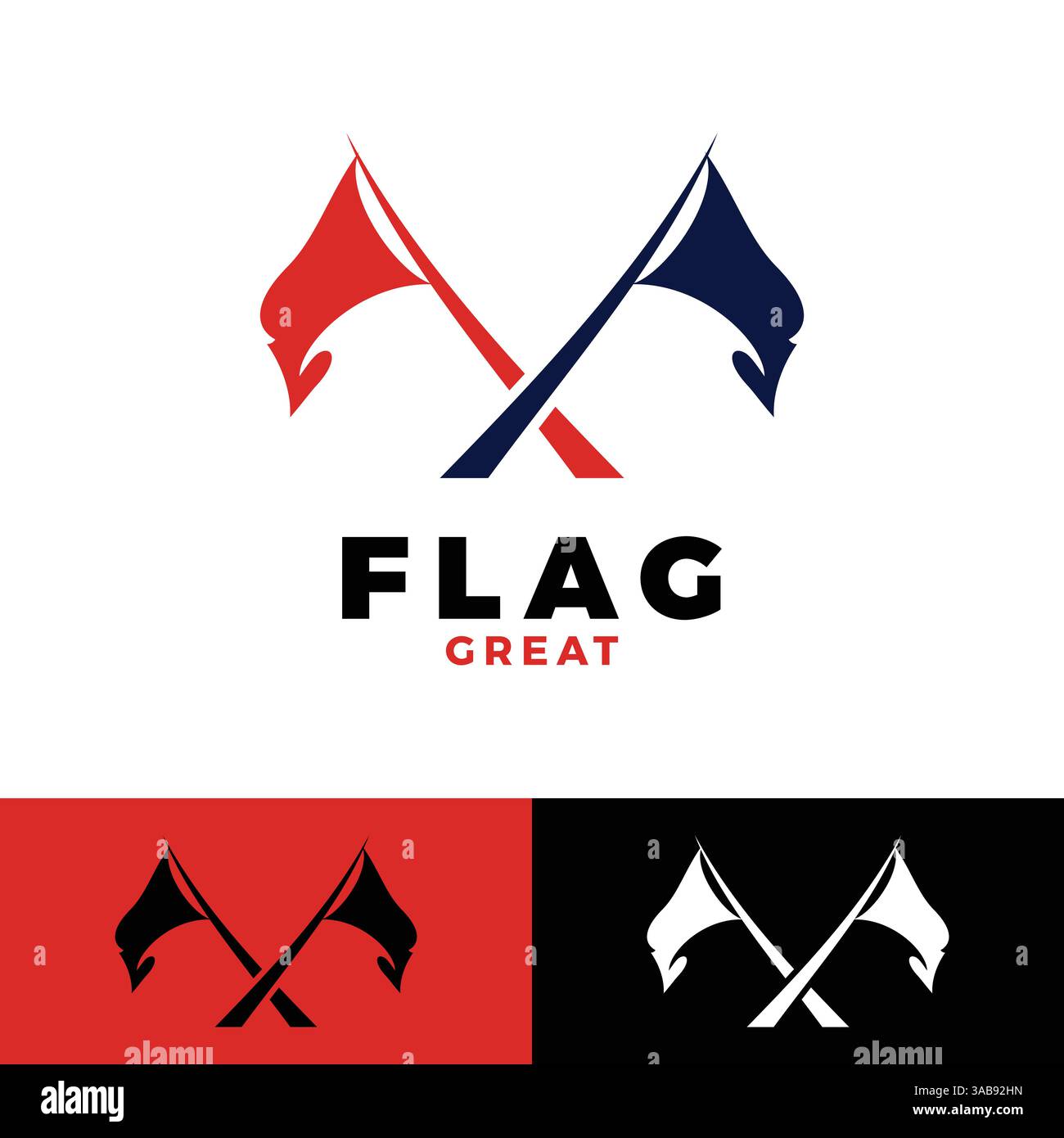 flag icon logo design template Stock Vector
