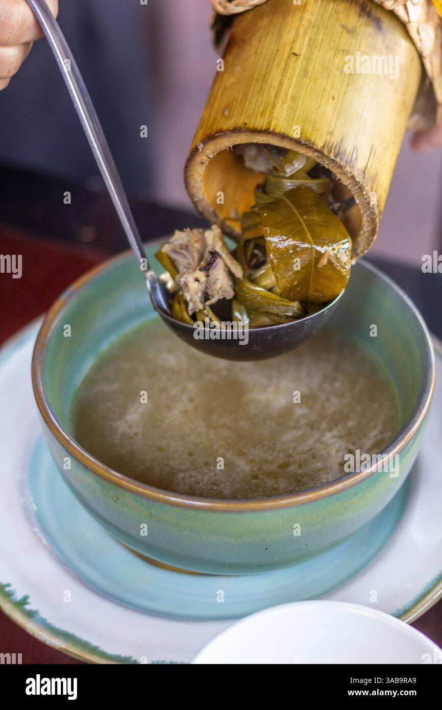 Binakul is a traditional Aklanon chicken soup with banana pith simmered ...