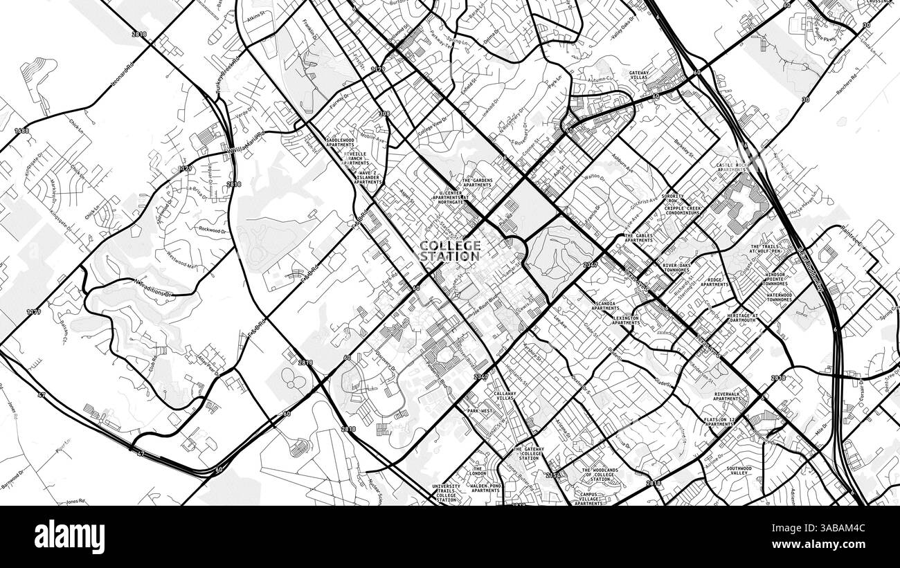 College station map Black and White Stock Photos & Images - Alamy