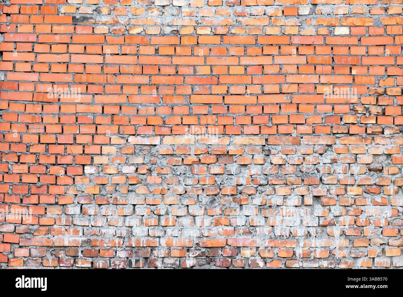 Rustic brick wall showcasing aged texture and vibrant color variations ...