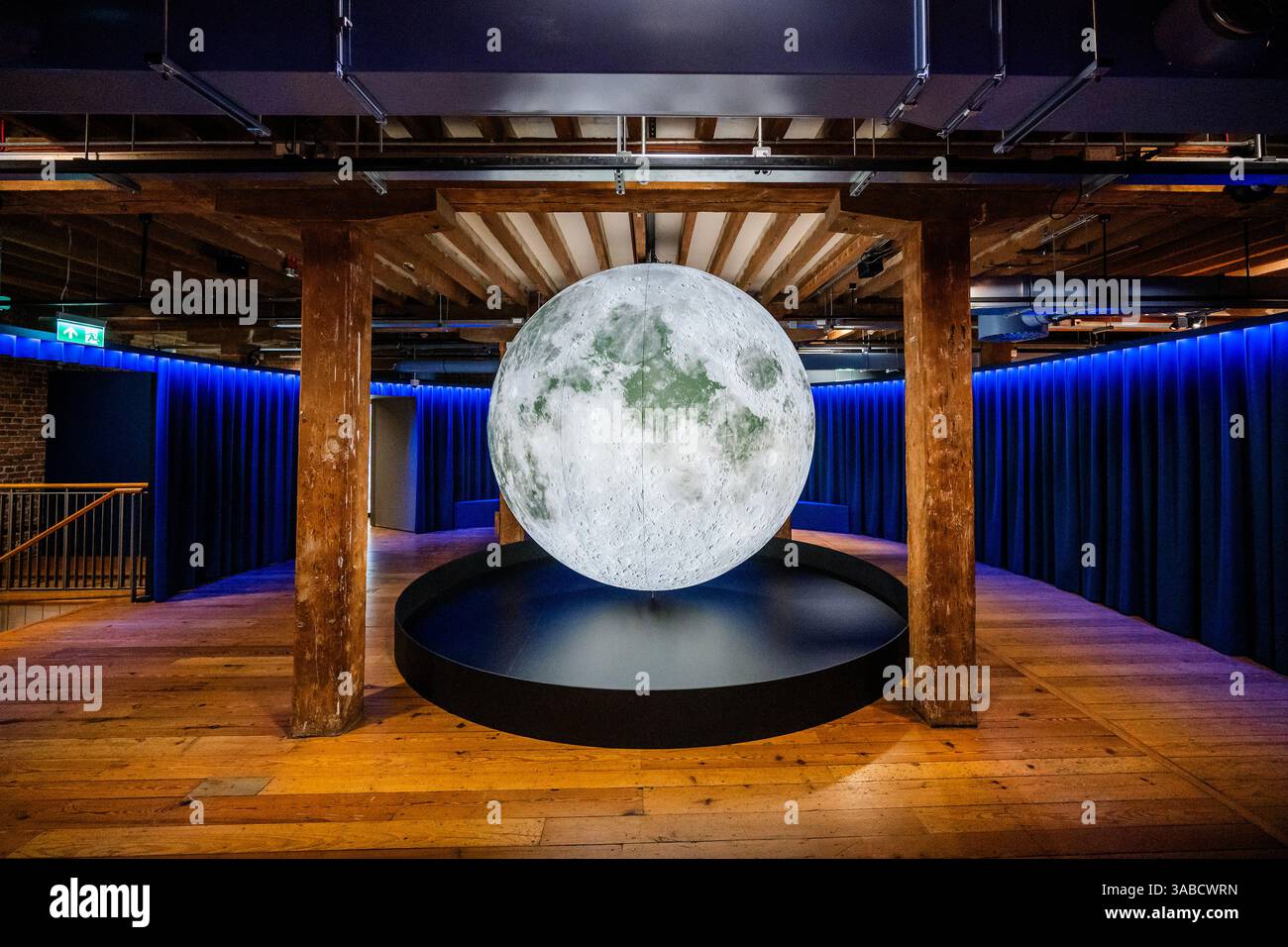 London, UK. 2 Apr 2025. The Moon by artist Luke Jerram, at the opening