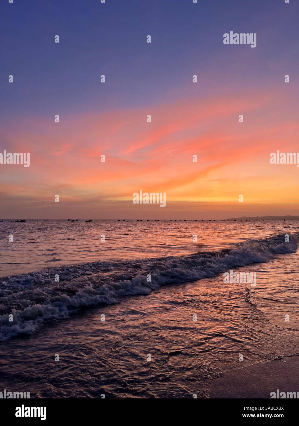 Photograph was taken in Maui Ne, Vietnam at sunset - Smartphone Captured Stock Image