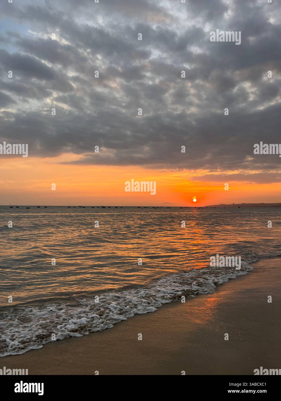 Photograph was taken in Maui Ne, Vietnam at sunset - Smartphone Captured Stock Image