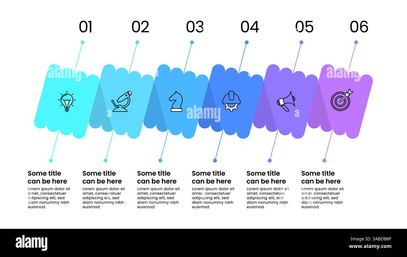 Infographic template with icons and 6 options or steps. Can be used for ...