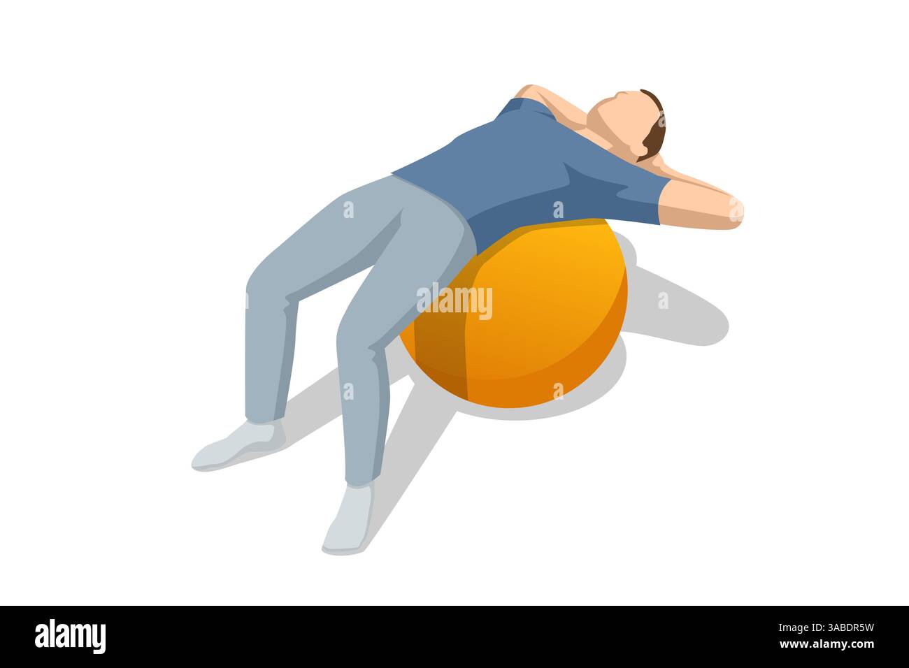Fitness back ball physiotherapy exercises Cut Out Stock Images ...