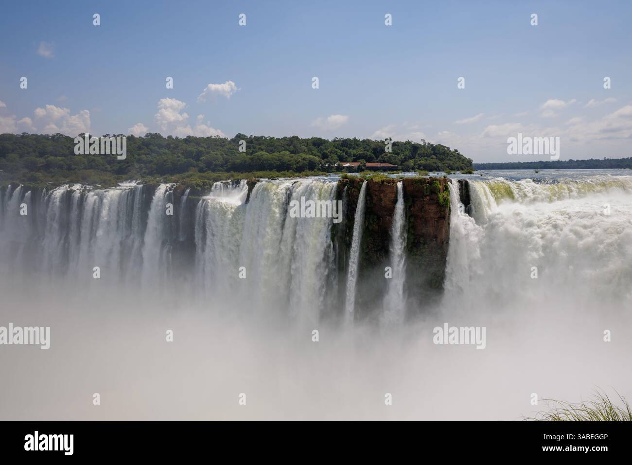 Devil's Throat waterfall at Iguazu Falls in Argentina. Stock Photo