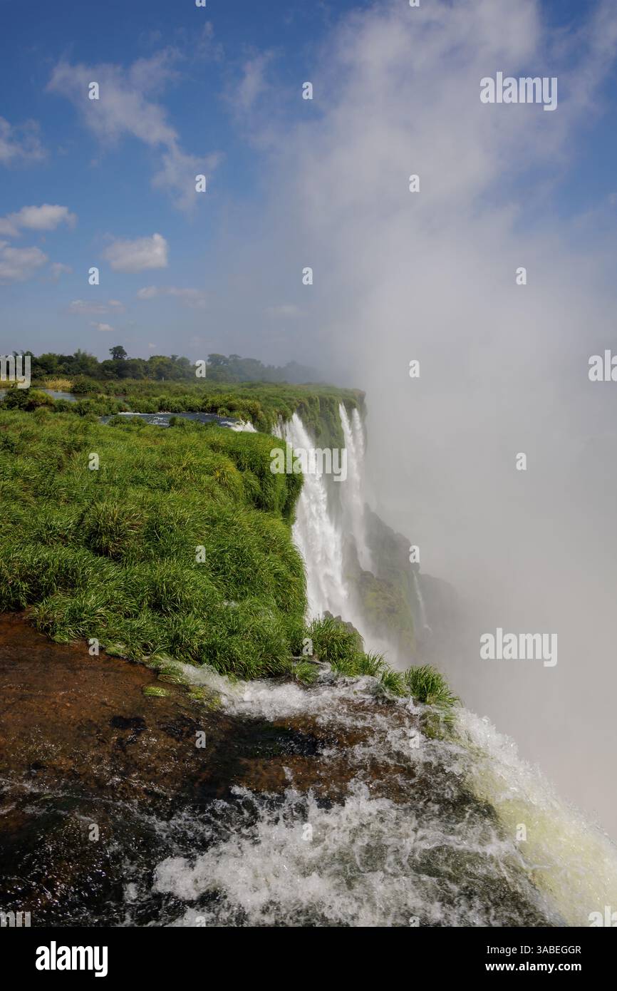 Devil's Throat waterfall at Iguazu Falls in Argentina. Stock Photo