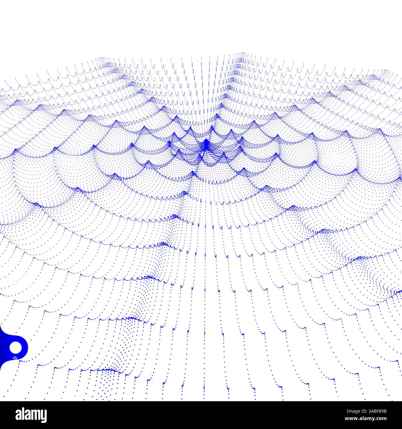3D wavy background with ripple effect. Grid surface for design. Vector ...