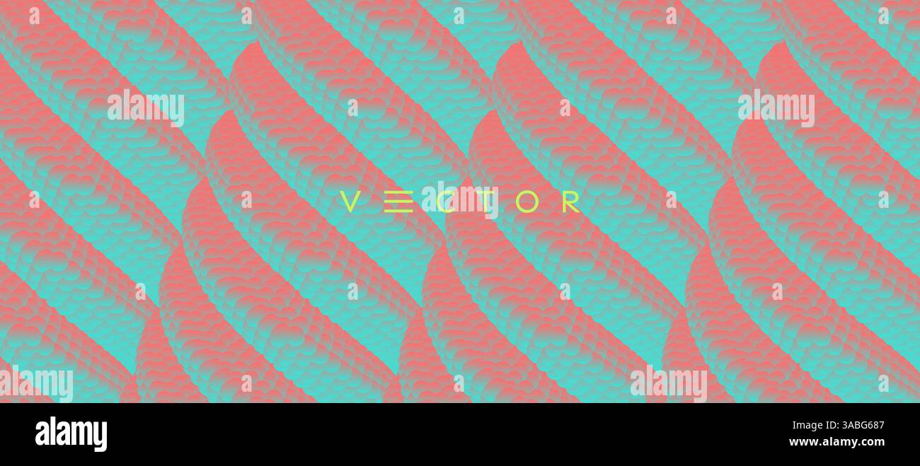 Array with dynamic particles. Vector art illustration. Composition with motion effect. Stock Vector