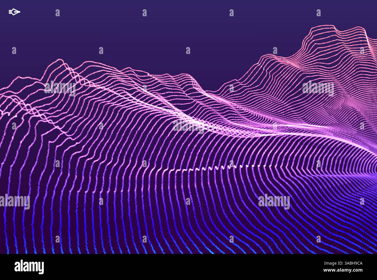Abstract background with dynamic particles. Circular grid pattern. 3d vector illustration for business, science or technology. Stock Vector