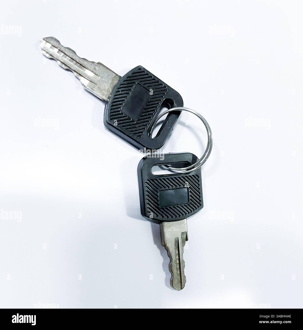 drawer keys isolated on white background - Smartphone Captured Stock Image