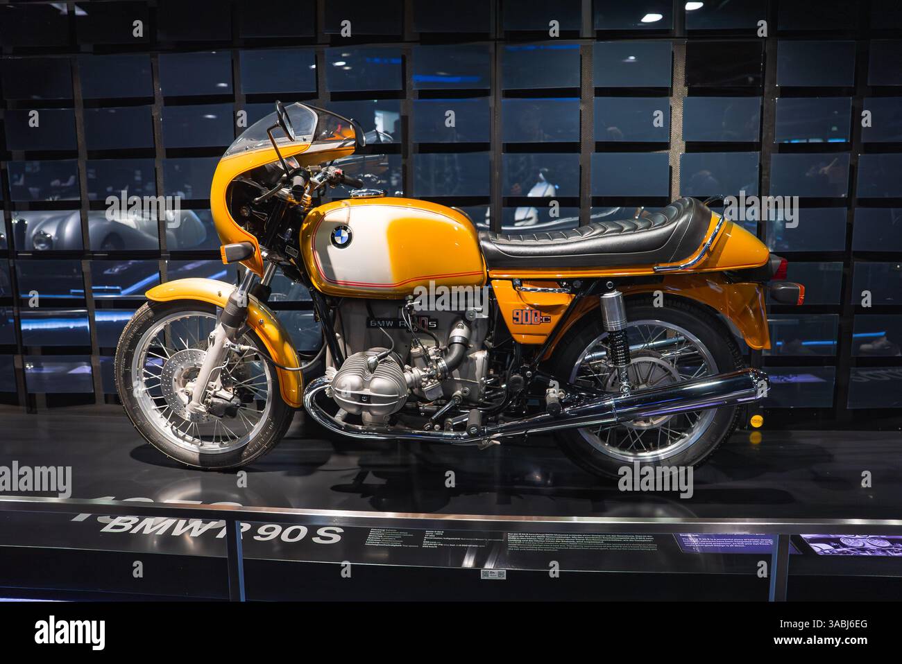 Classic BMW R90S Motorcycle Displayed in BMW Museum, Munich Stock Photo ...