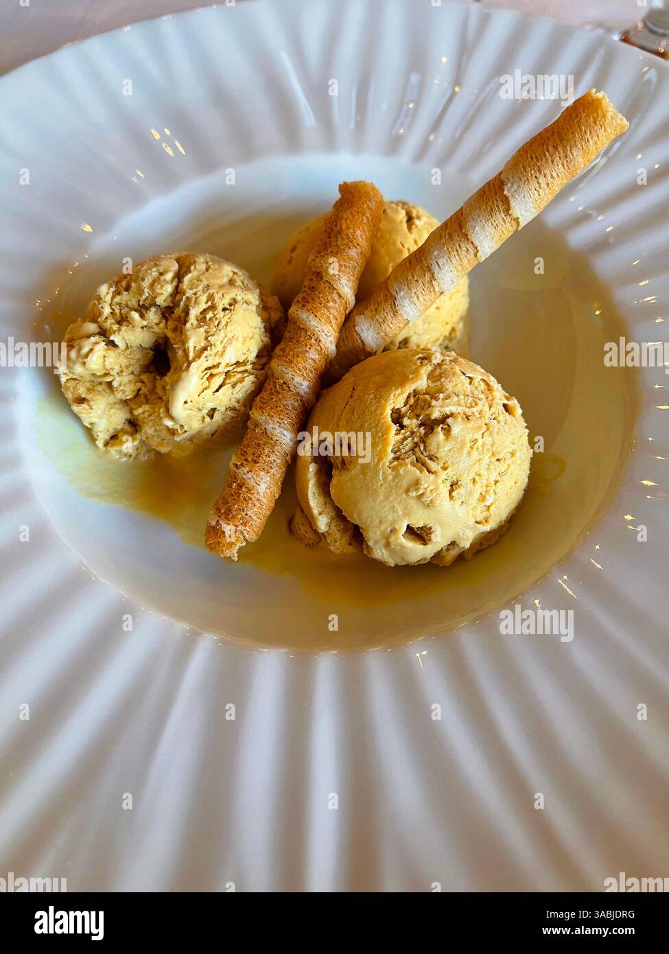 Turron ice cream. Spain. - Smartphone Captured Stock Image