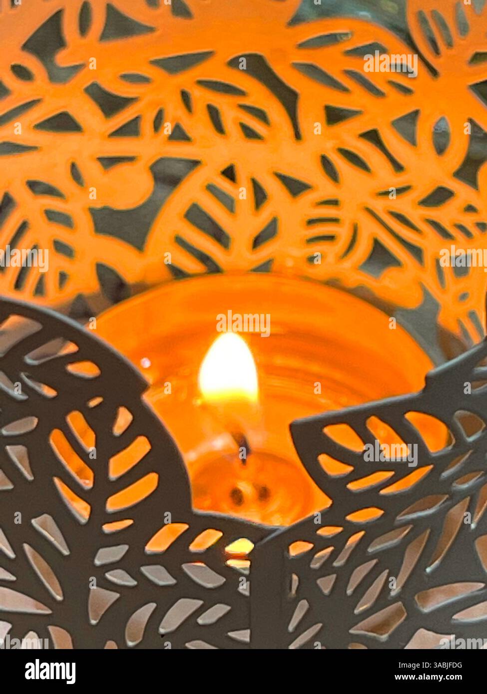 Christmas candle. - Smartphone Captured Stock Image