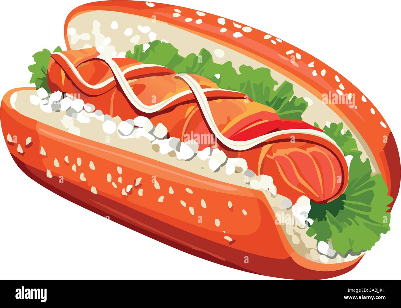 Lobster Roll Vector Illustration Stock Vector
