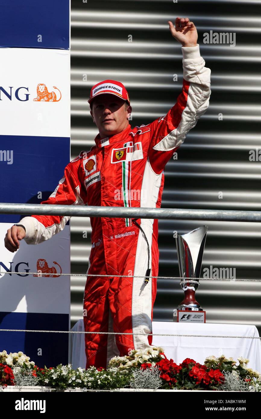 Kimi Raikkonen Winner Belgium Podium Hi res Stock Photography And kimi-raikkonen-winner-belgium-podium-hi-res-stock-photography-and