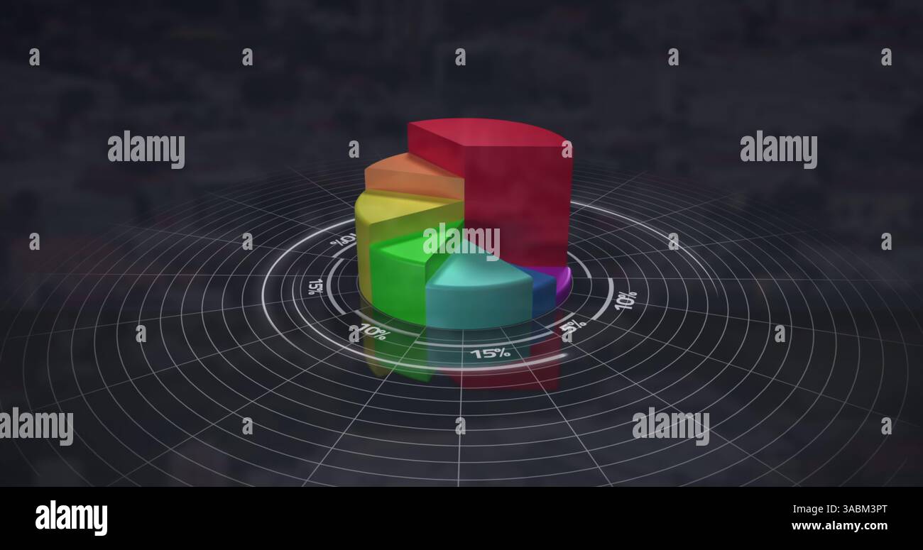 Image of data processing over landscape Stock Photo - Alamy