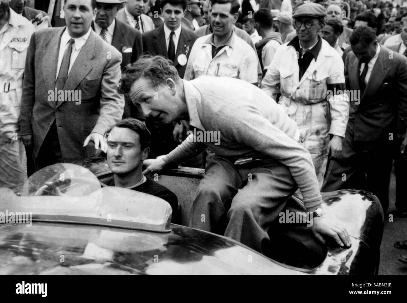 Ian Stewart (GBR) and Peter Whitehead (GBR) Jaguar C-Type, fourth place ...