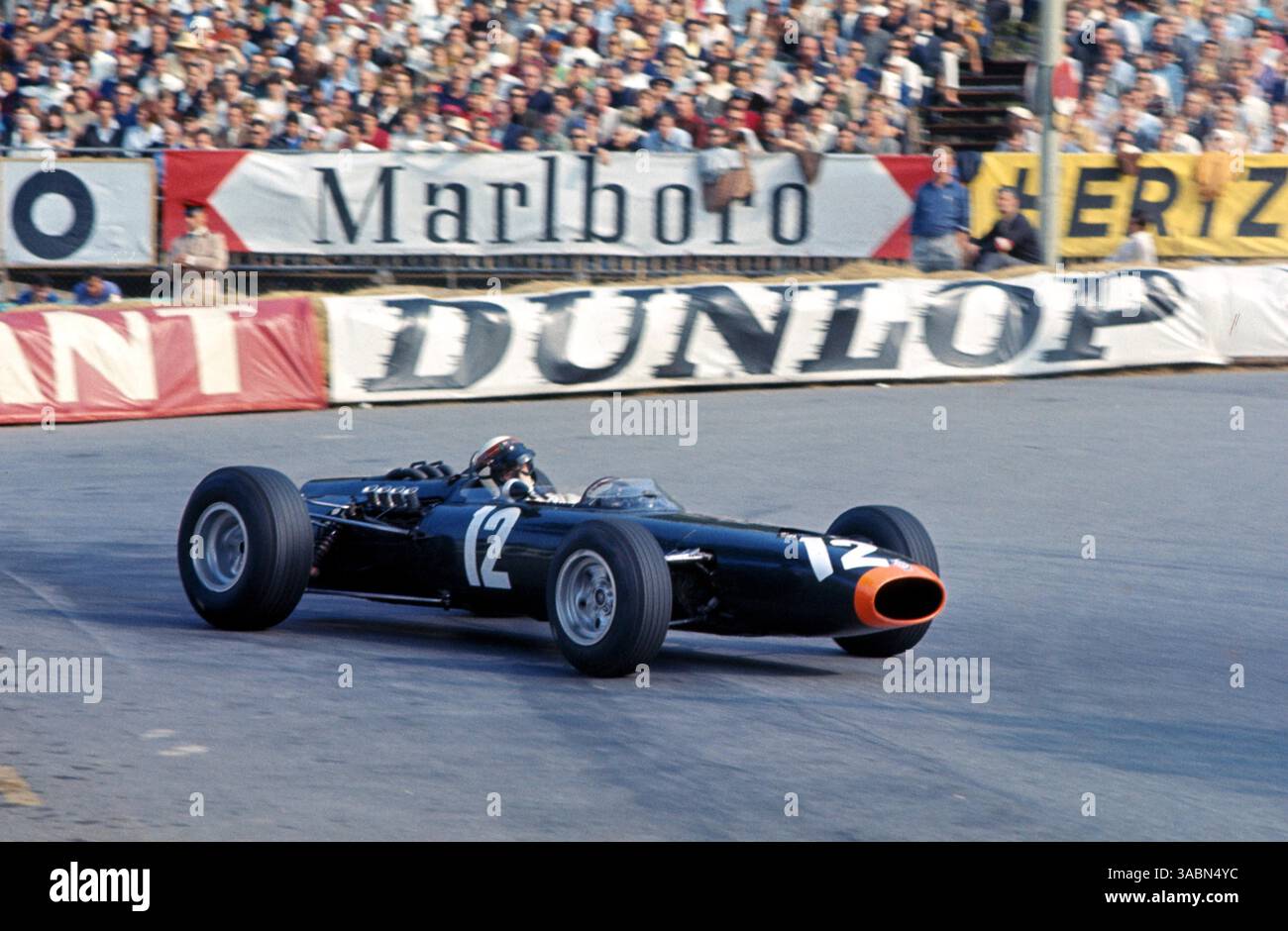 Jack Brabham in a beautiful power slide in Monaco