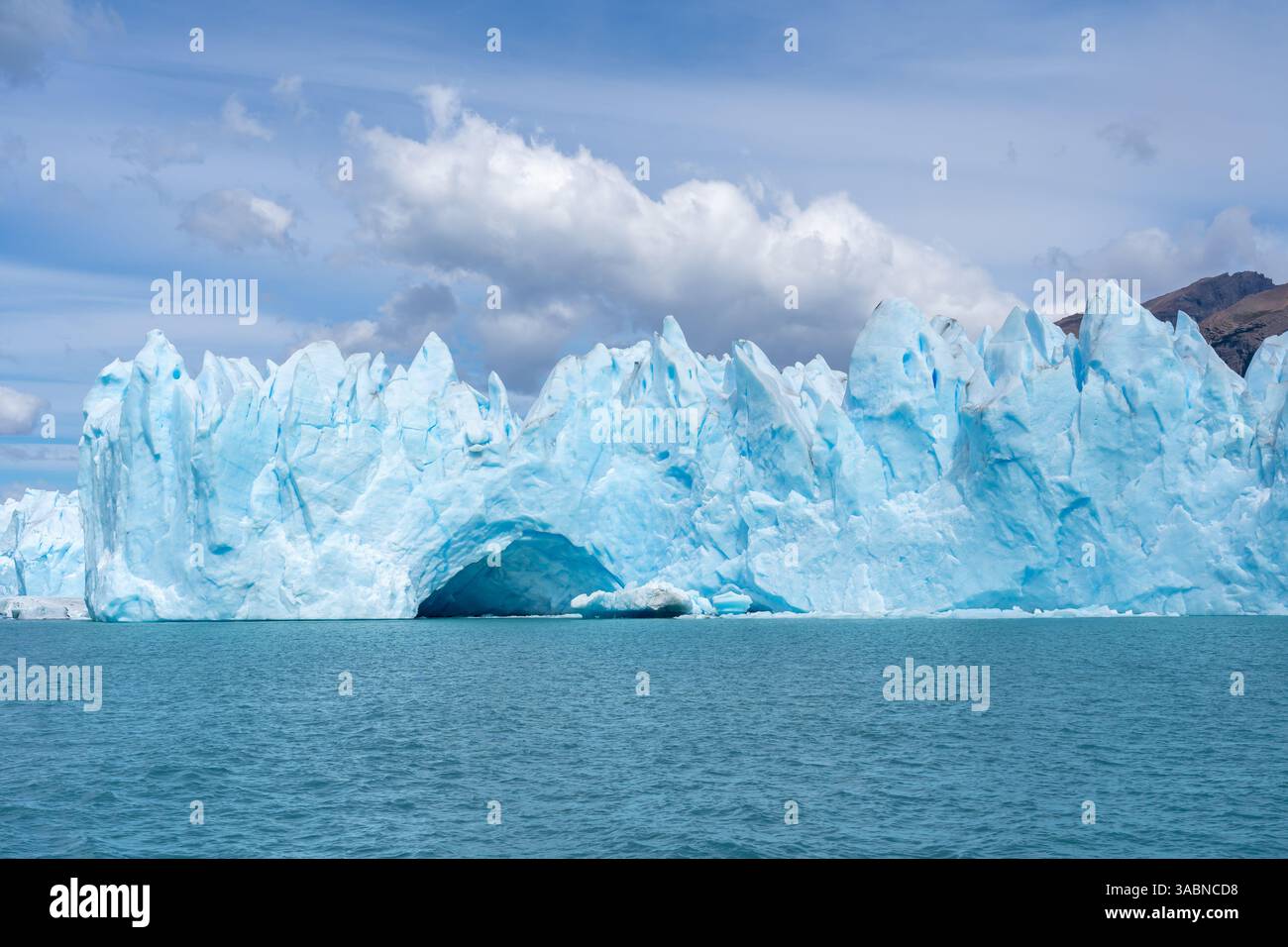 View of the glacier in Argentina. Stock Photo